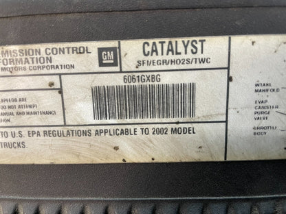 GM Air Cleaner Box Assembly 6061GXBG ad8275 DG5