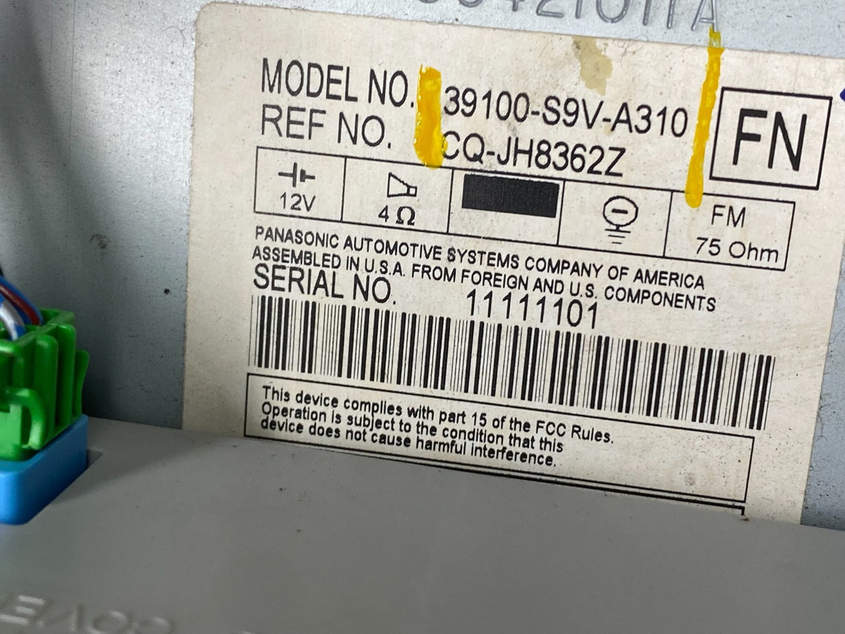 2003-2005 Honda Pilot Center Radio AM CD Player Climate Control U5563 DG5