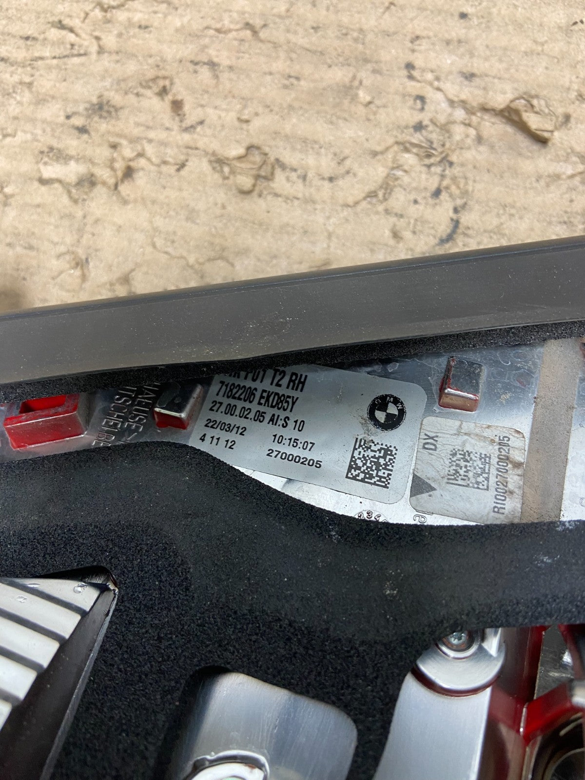 2009 - 2012 Bmw 7-Series F01 F02 750i Right Passenger Inner Tail Light AA9765 LK6