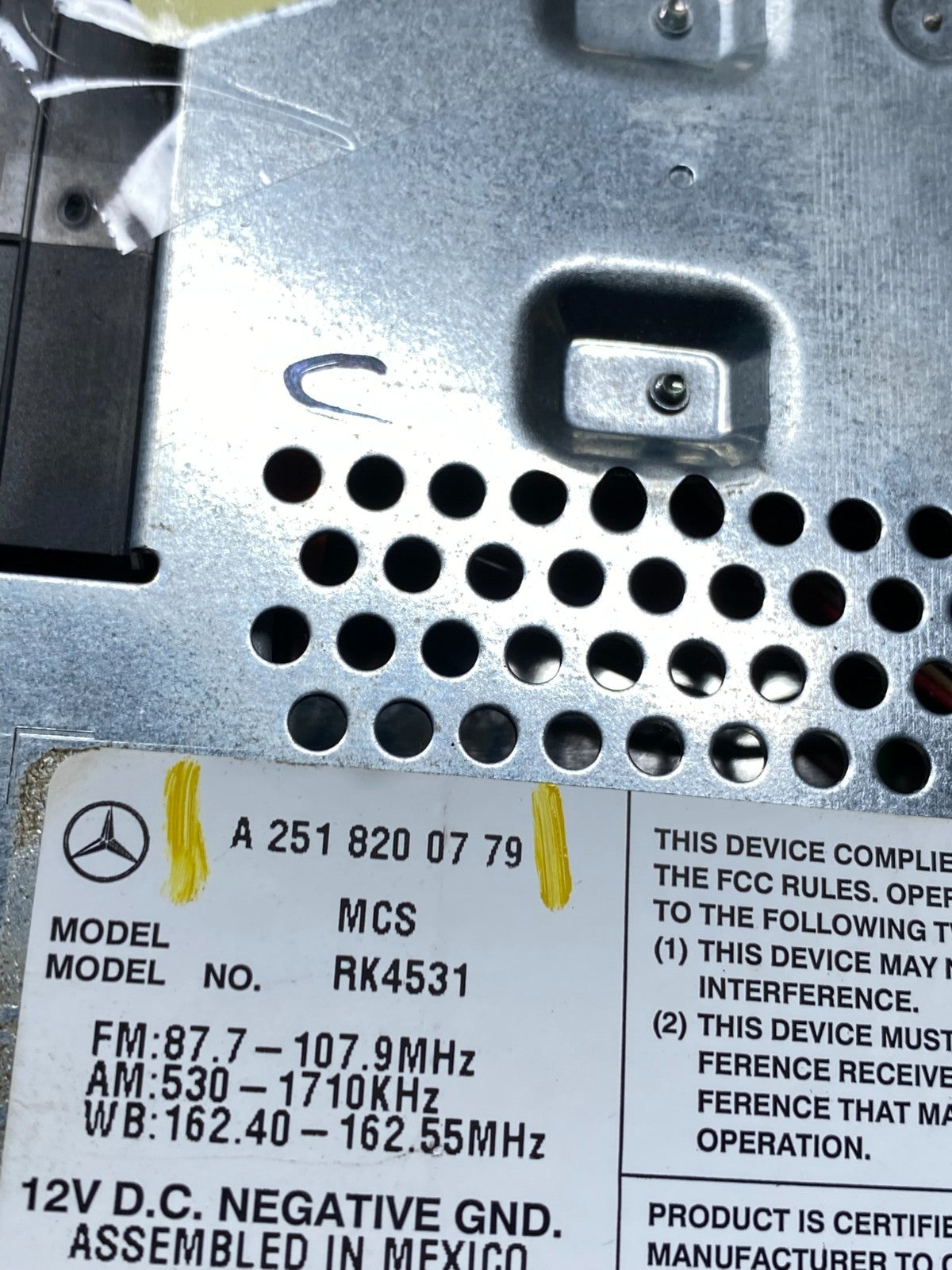 2006-2009 Mercedes W251 R350 Head Command Navigation Radio Player S6164 DG5