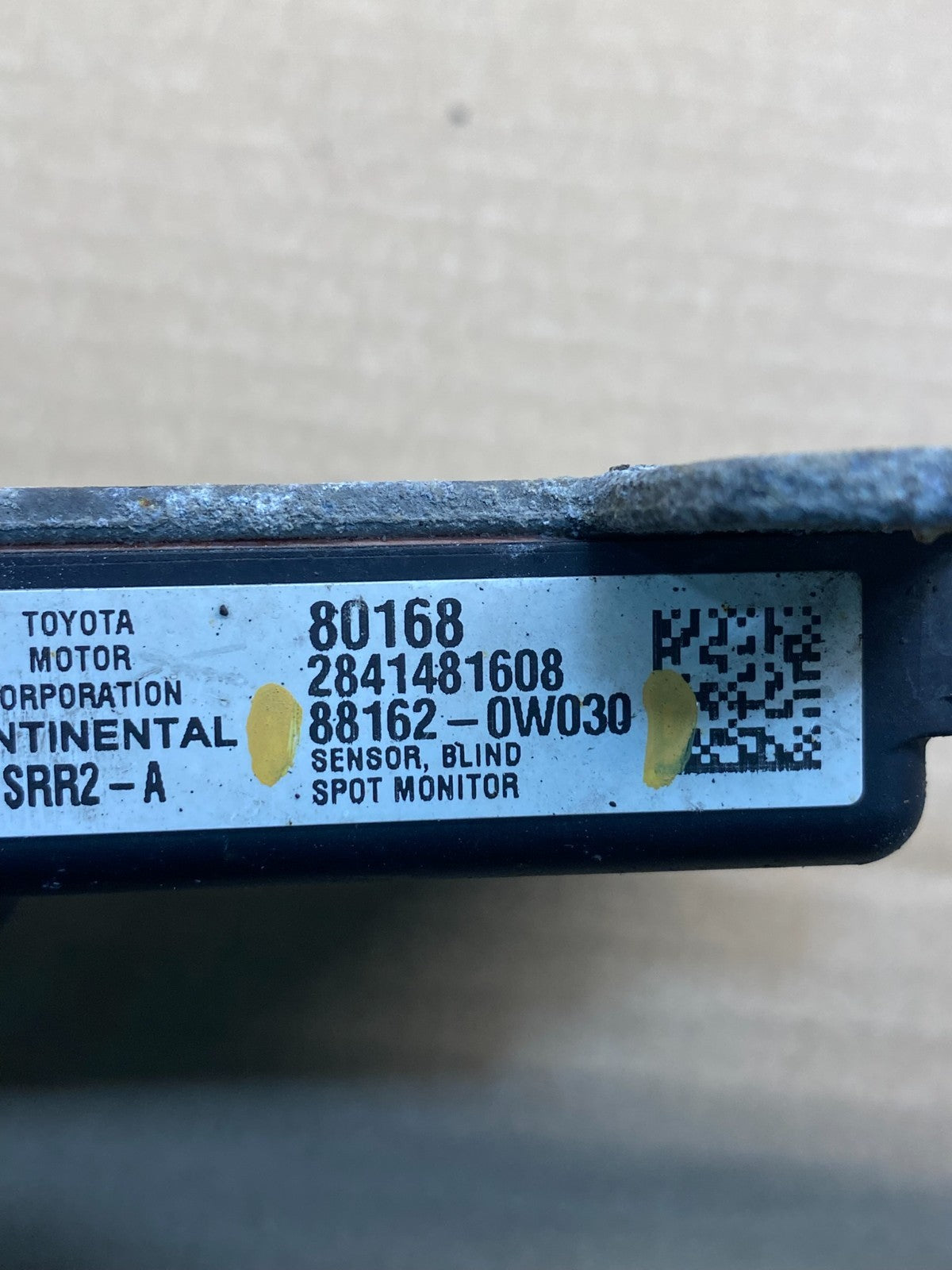 2013  2014 ES350 Blind Spot Alert Monitor Sensor Radar AH9658 DG2