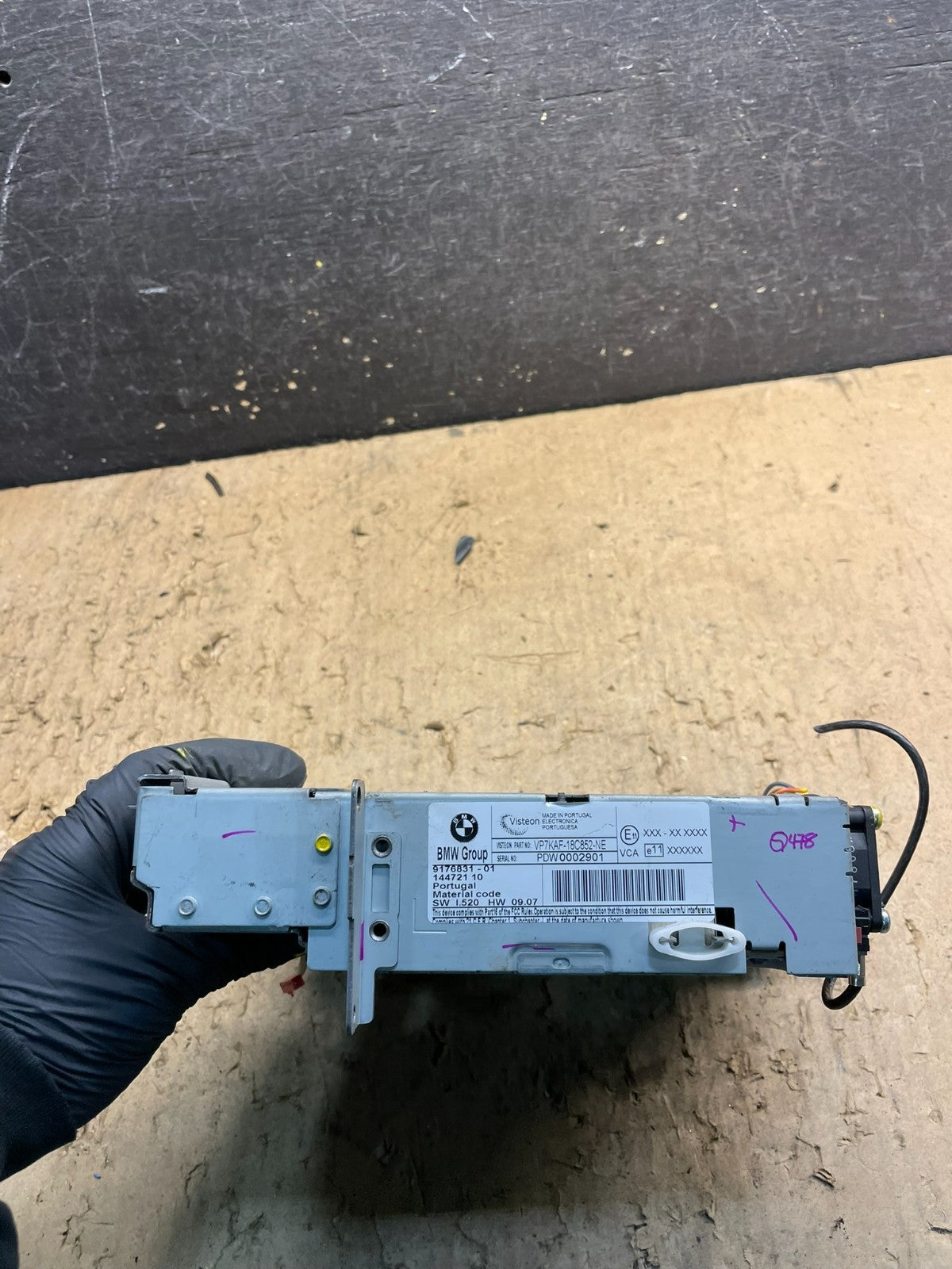 2007 - 2010 Bmw X5 Radio Controller CD Player  Oem W7001 DG1