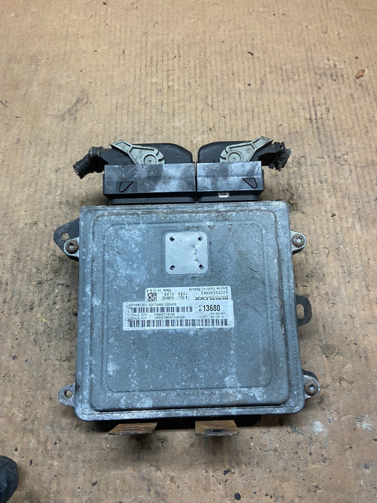 2007 2010 Dodge Caliber Computer Brain Engine Control p68027191ab H6461 PS0