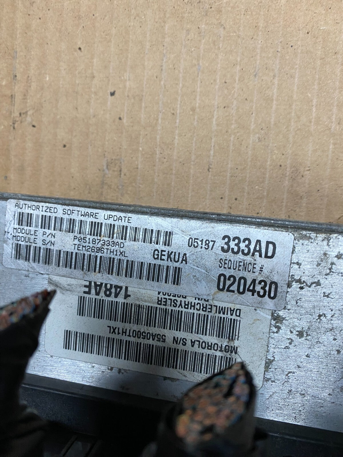 2007 Jeep Commander 3.7L Engine Computer ECU PCM p05187333ad F6479 PS3