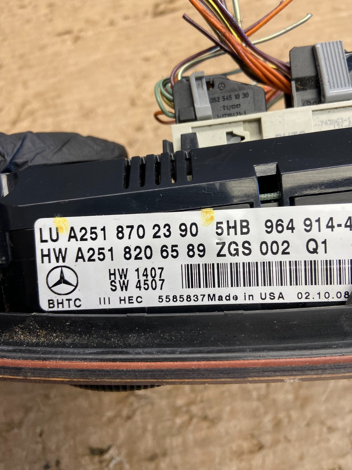 2006 to 2008 Mercedes W251 R350 AC Temp Heater Climate Control AG8669 DG5