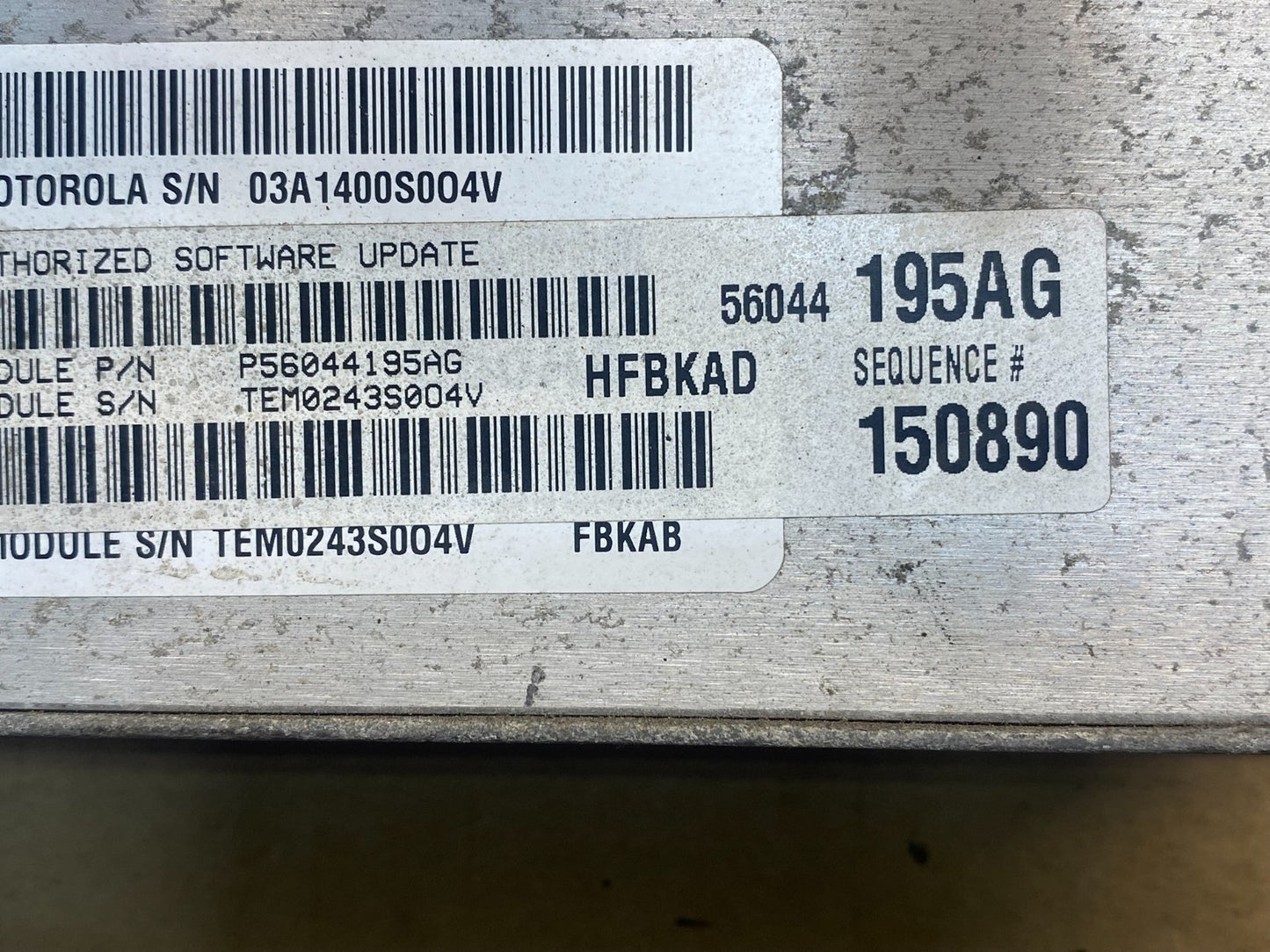 2003 Jeep Liberty 3.7L Engine ECU Computer Module p56044195ag AG6131 DG2