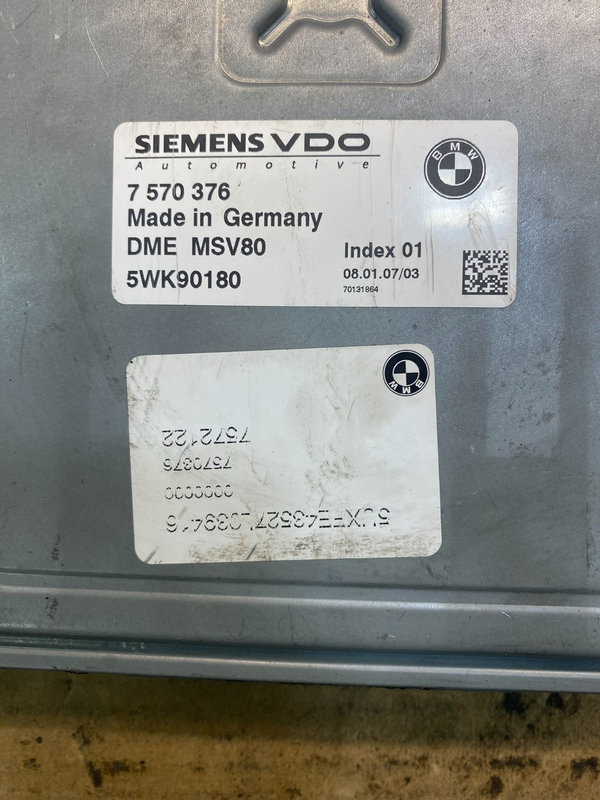 2007 - 2011 BMW 328i 528i E90 ECM ECU Engine Computer 7570376 AA0932 DG2