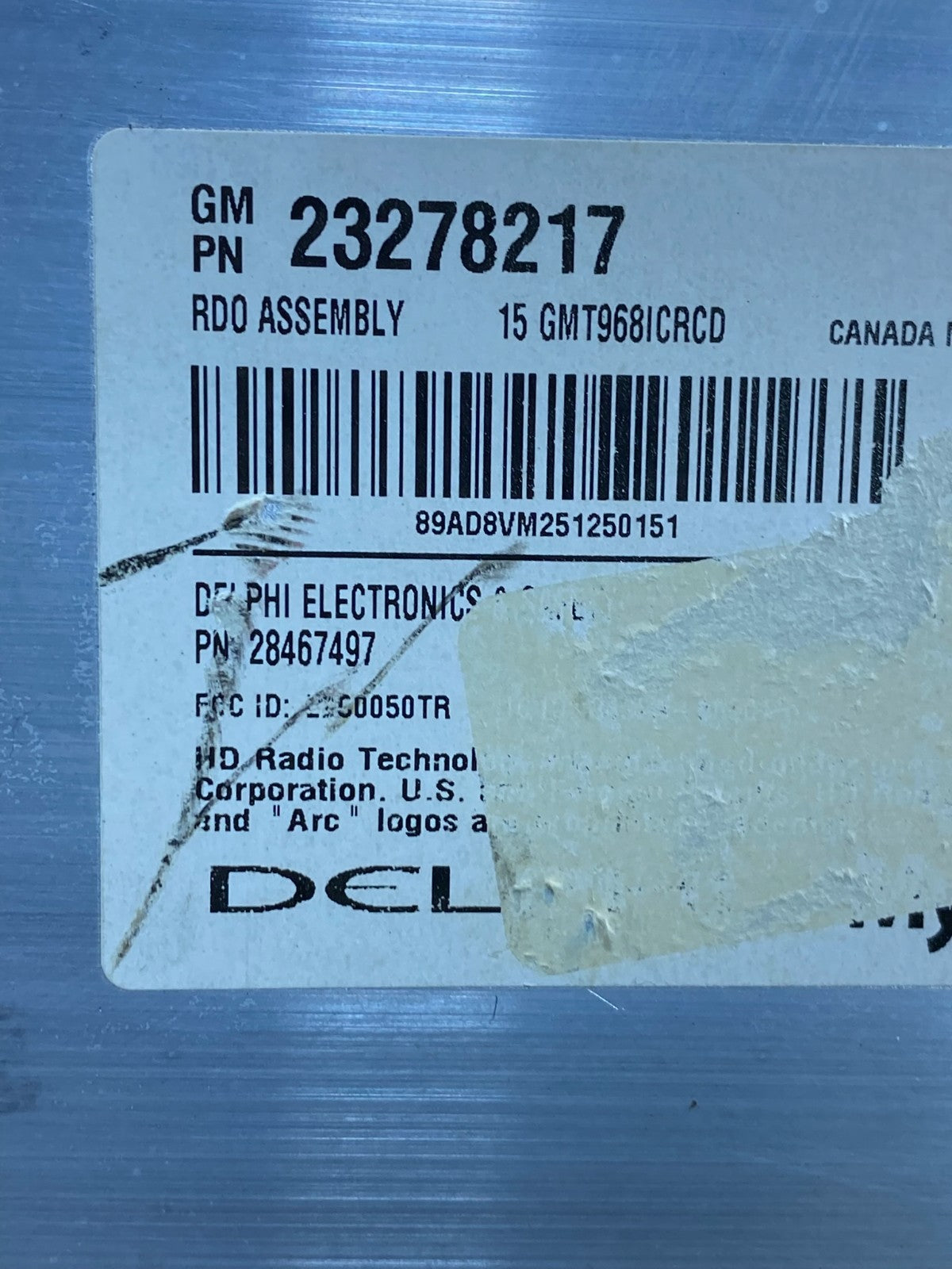 2015 2016 GMC Acadia Radio Display Screen AM/FM AUX AH1867 DG6