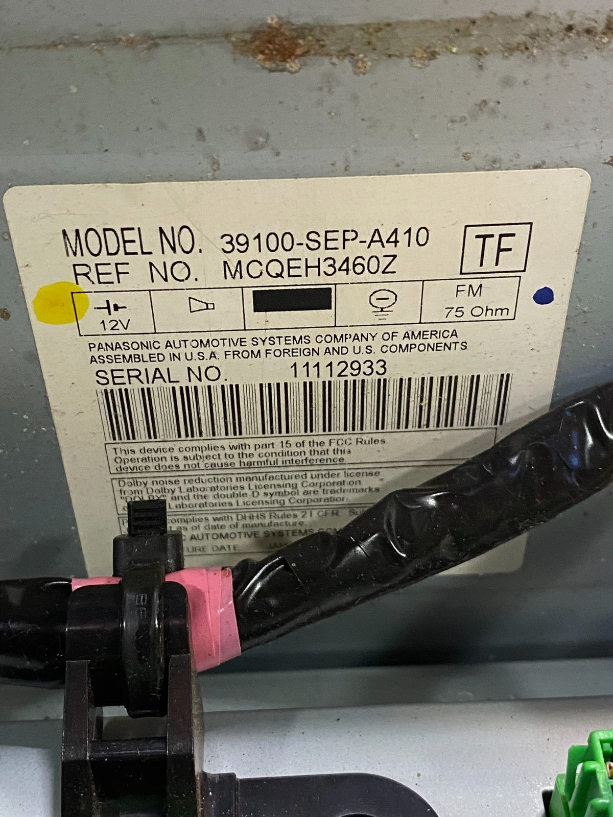 2004 2006 Acura TL CD Player Radio Climate Control AD4956 DG6