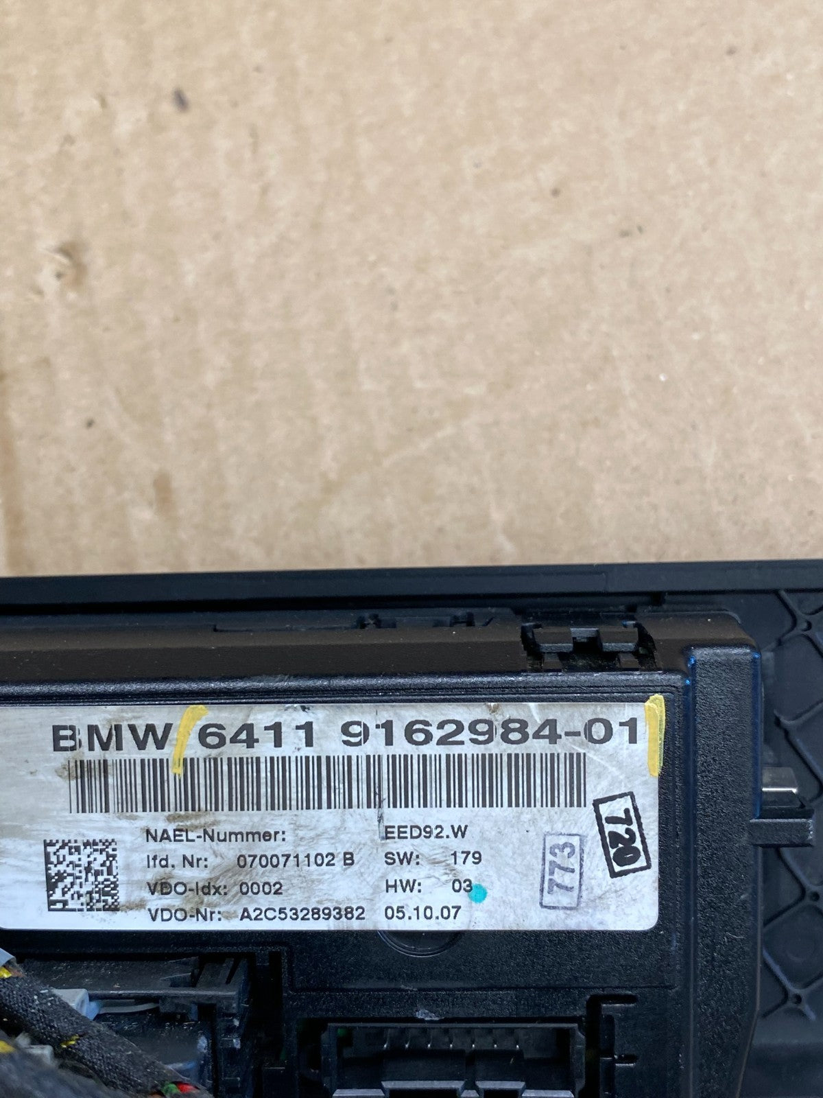2007 - 2011 Bmw E90 E92 320i 328i A/C Heater Climate Control Panel AC9323 DG6