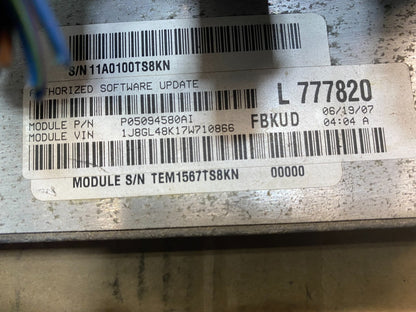2007 Jeep Liberty Nitro 3.7L Engine Control Unit ECU ECM p05094580ai AC0985 DG2