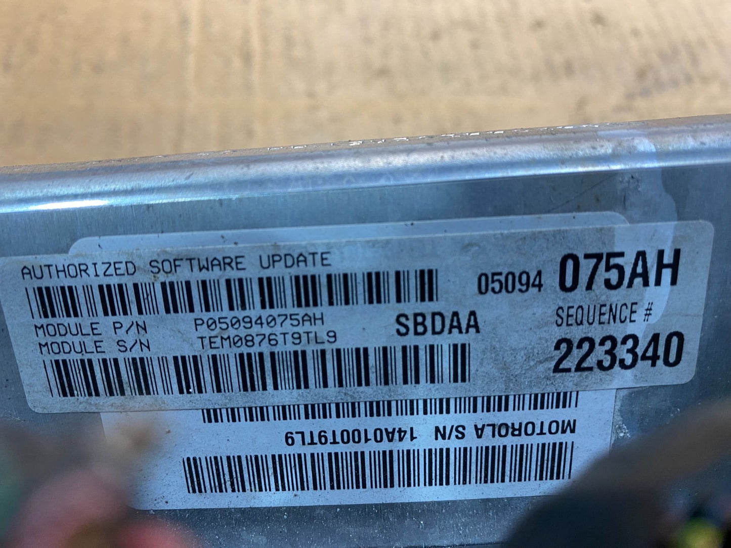 2006 Dodge Durango 5.7L Engine Computer Module ECU P05094075AH AB3861 DG2