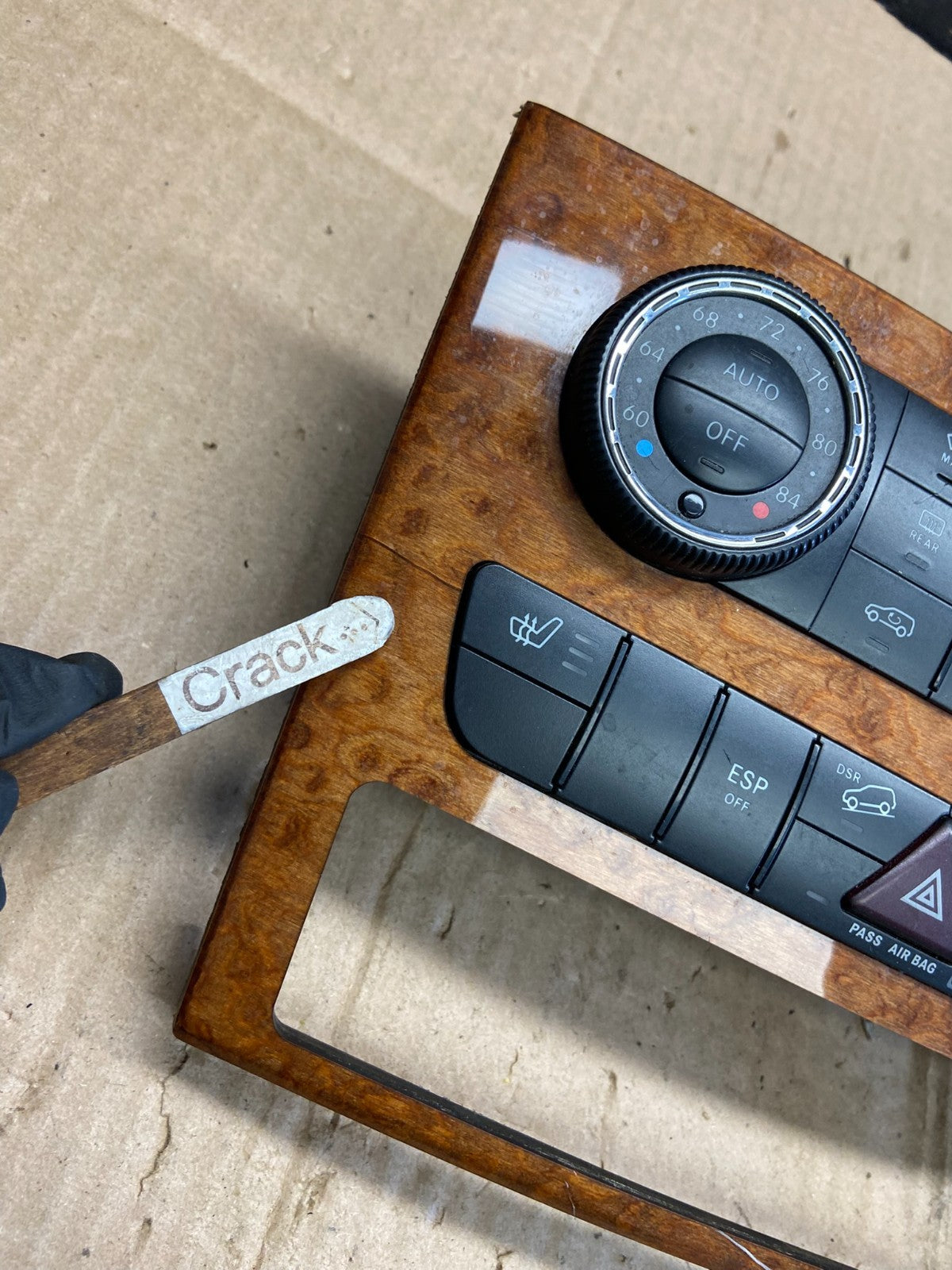 2007-2012 Mercedes X164 GL350 GL450 Climate Control Bezel Wood Switch aa4888 DG3