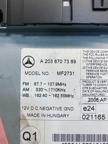 2005 2006 2007 Mercedes W203 C230 C240 Head Radio CD Player Stereo AG1688 DG6