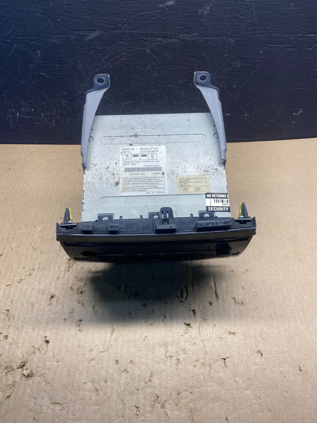 2006 to 2009 Toyota Prius Radio AM/FM CD Player AC8974 DG3