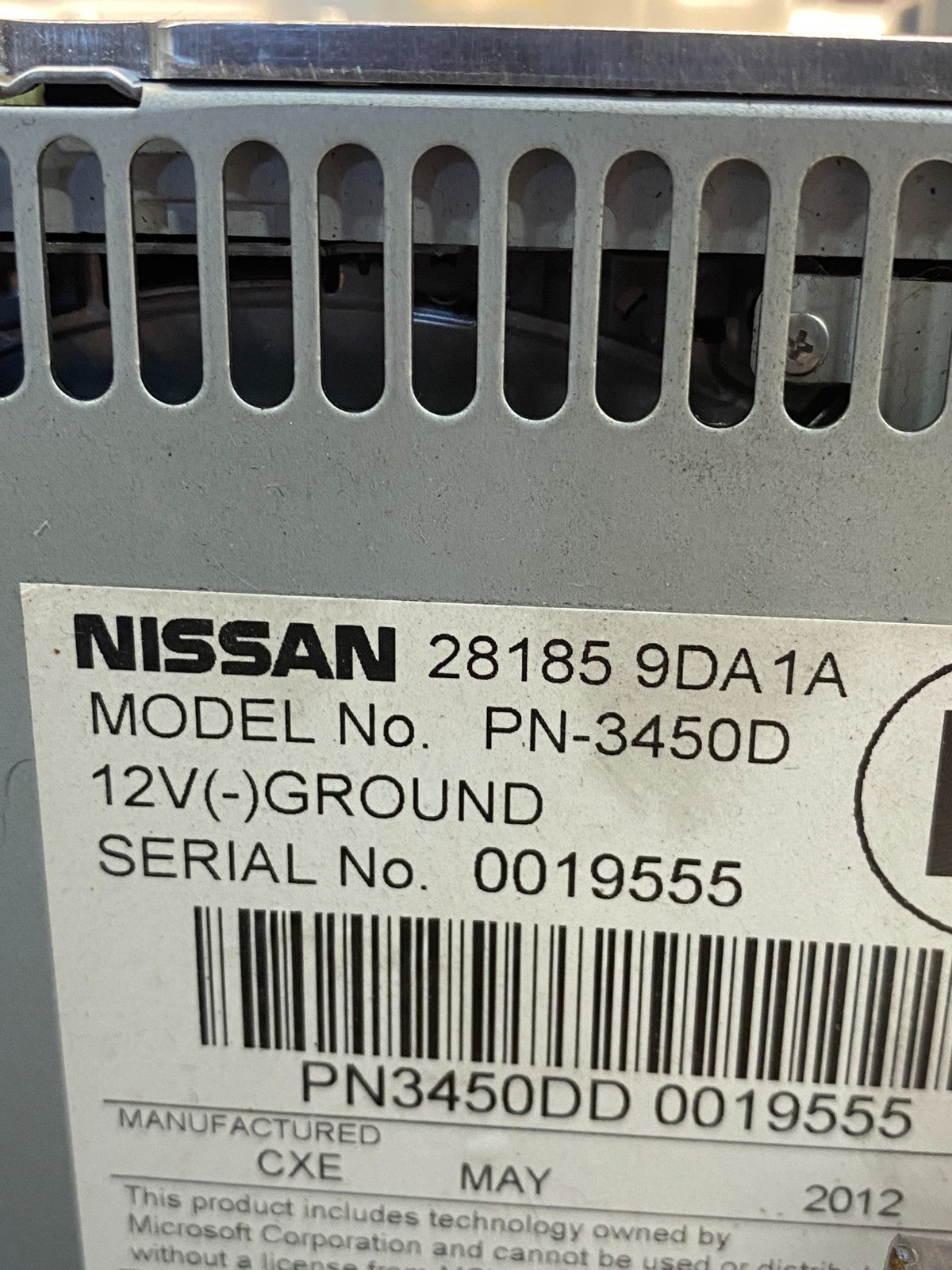 2012 - 2014 Nissan Maxima Radio Panel AM/FM AUX CD Player AC8942 DG6