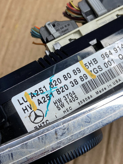 2006 to 2010 Mercedes W251 R350 AC Temp Heater Climate Control OEM AA4893 DG6