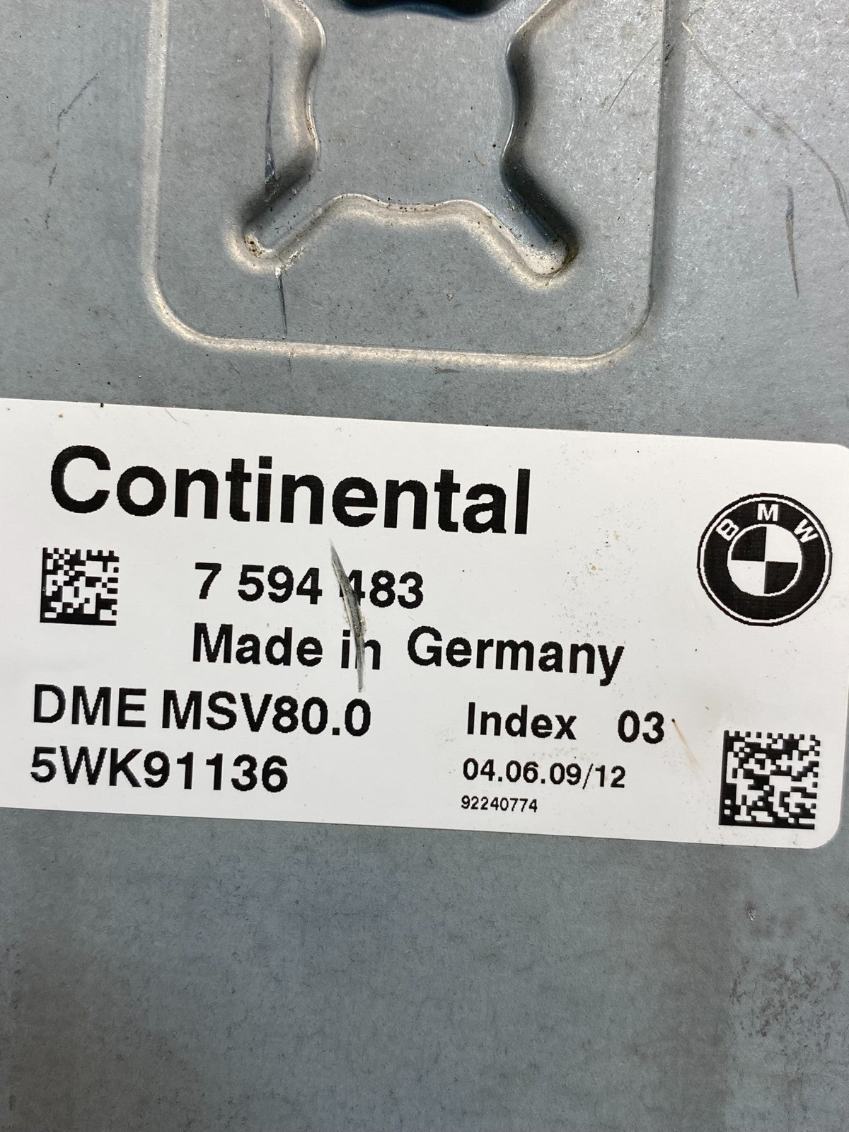 2007 to 2014 BMW X5 ECM ECU Engine Control Computer Module 7594483 AE9885 DW2