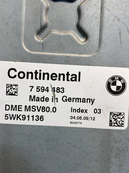 2007 to 2014 BMW X5 ECM ECU Engine Control Computer Module 7594483 AE9885 DW2