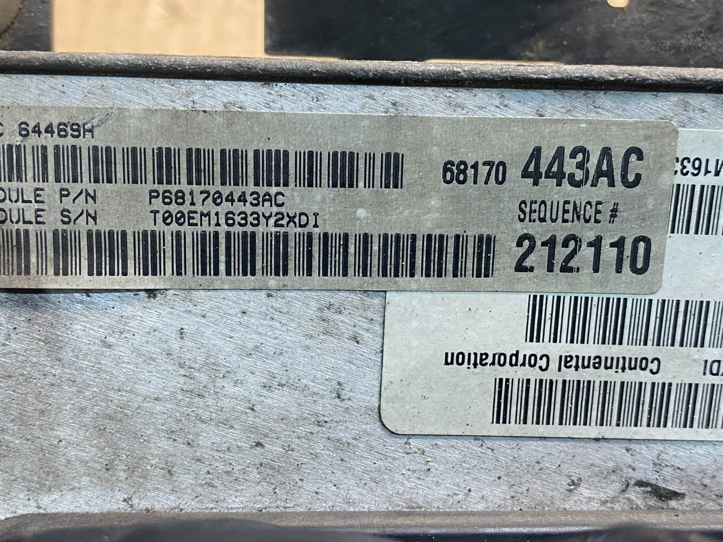 2011 2012 2013 Dodge Durango 3.6L Engine Computer Module ECU PCM ECM AG9486 DG2