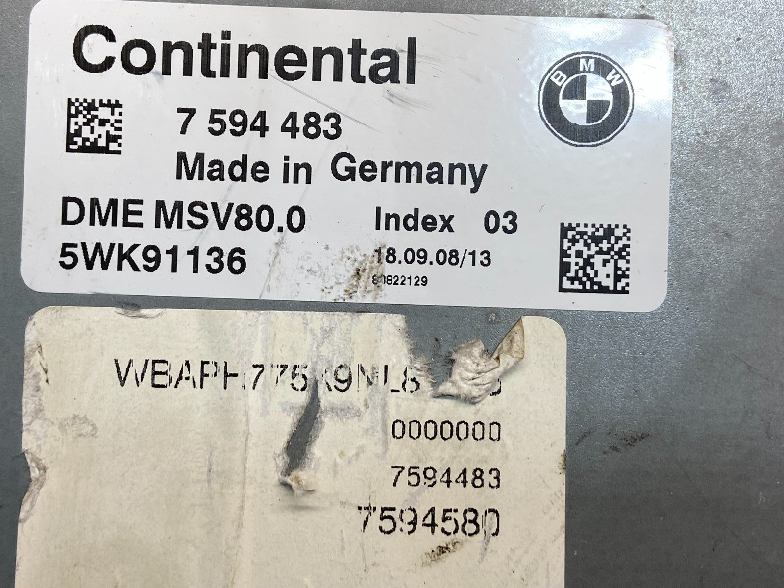 2007 to 2014 BMW X5 ECM ECU Engine Control Computer Module 7594483 AF9024 DG2