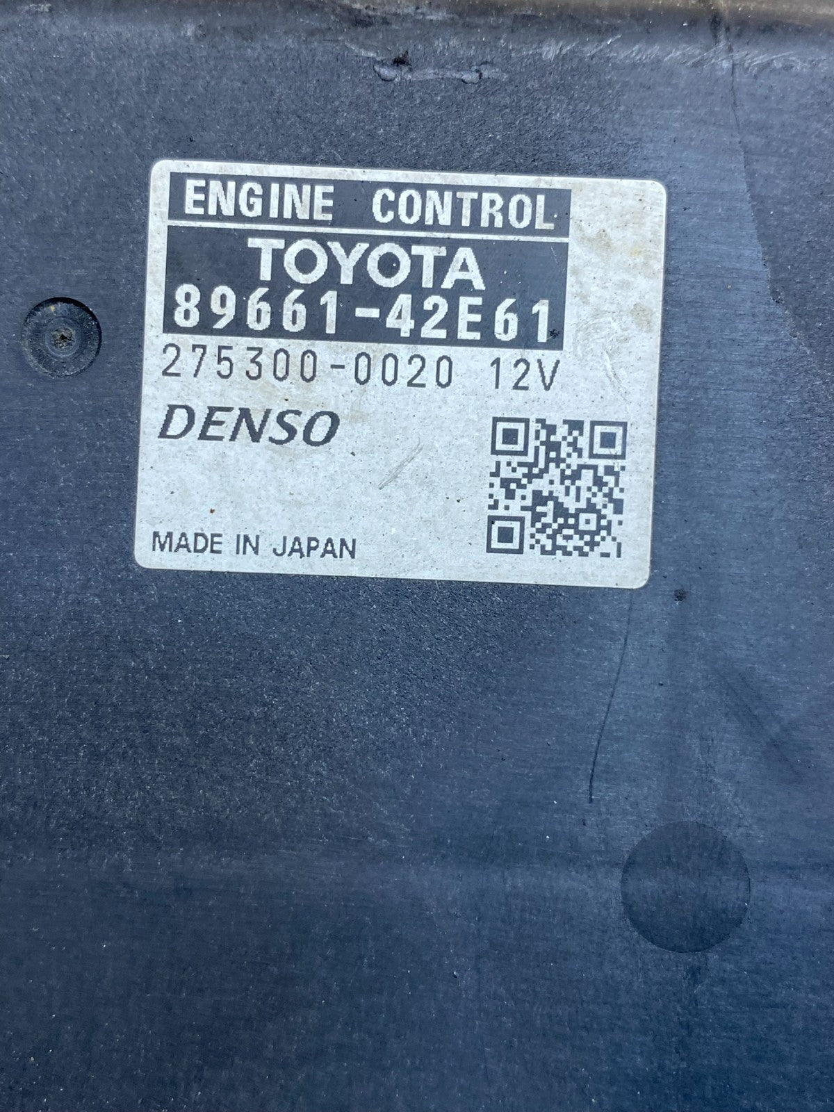 2007 Toyota Rav4 Electronic Engine Control Module ECU ECM AD9586 DW2