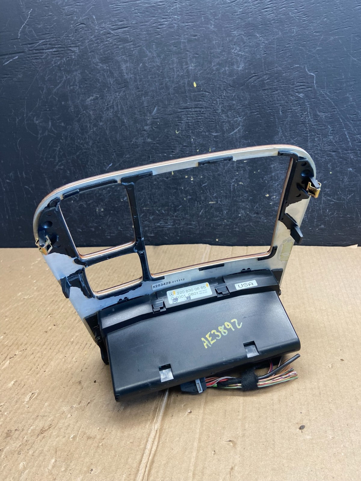 2000-2006 Mercedes S430 S500 W220 AC Heater Climate Control Trim Bezel AE3892 DG3