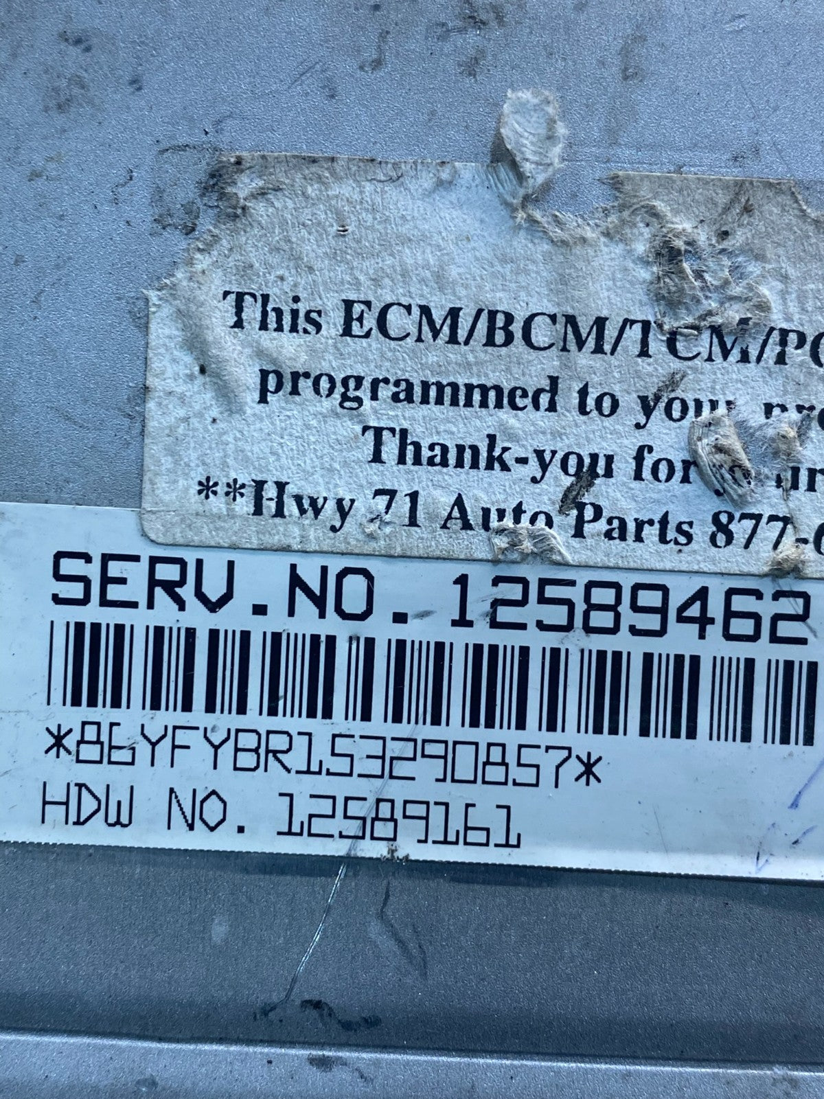 2005 Chevrolet Astro Ecu Engine Control Module Unit Ecm 12589462 ac8084 DG2