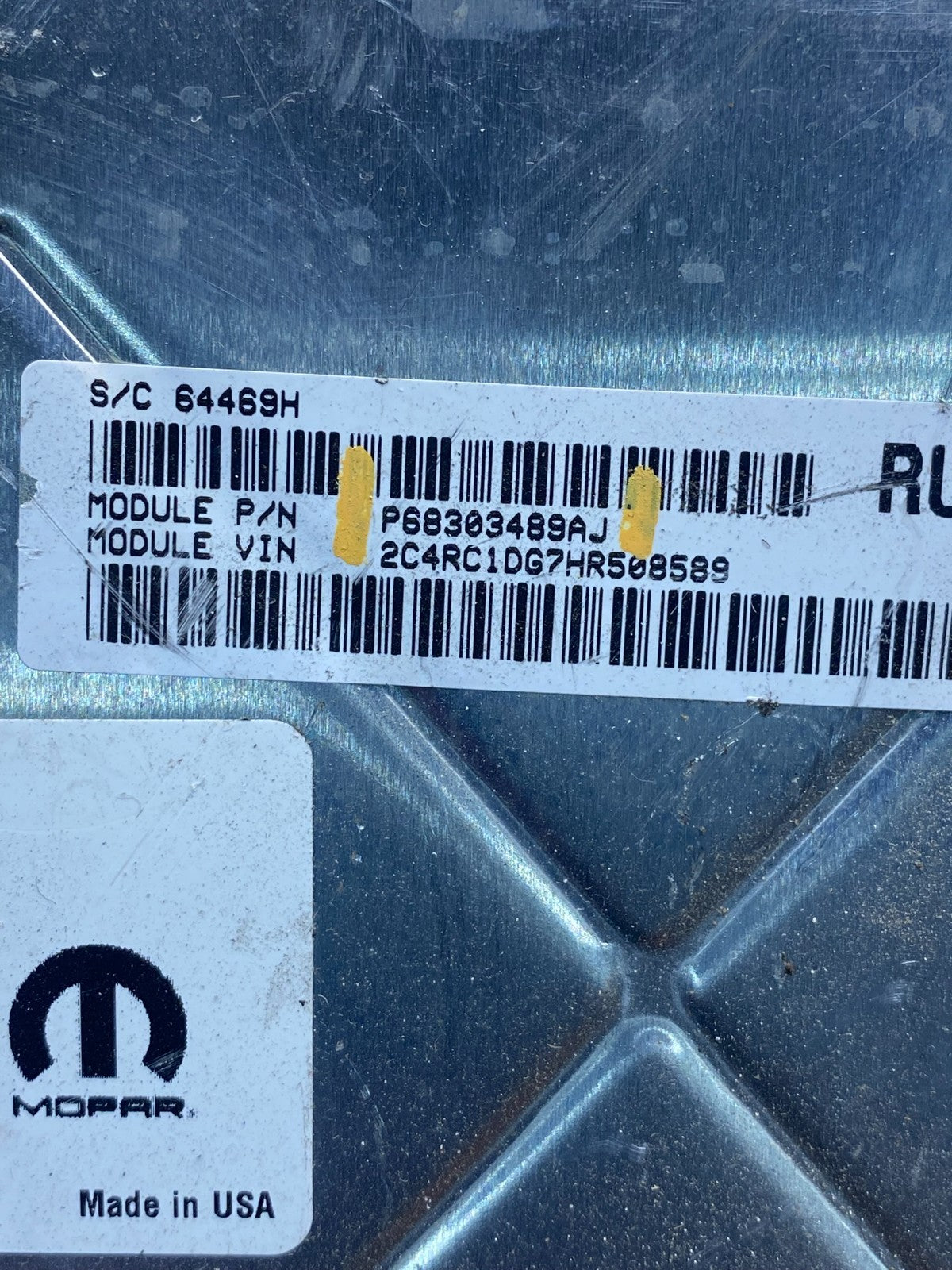 2017 Chrysler Pacifica Engine Control ECU ECM EBX Module AH4940 DG2