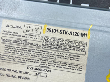2008 - 2009 Acura Rdx Am Fm Cd Player Radio Receiver AD1690 DG5