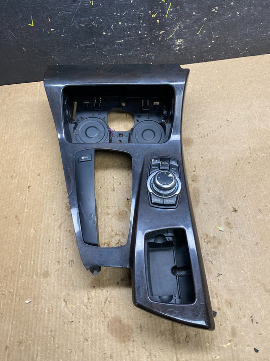 2011-2016 BMW 5 F10 Center Shifter Console Trim Cup Holder Switches OEM Z4590 DG0
