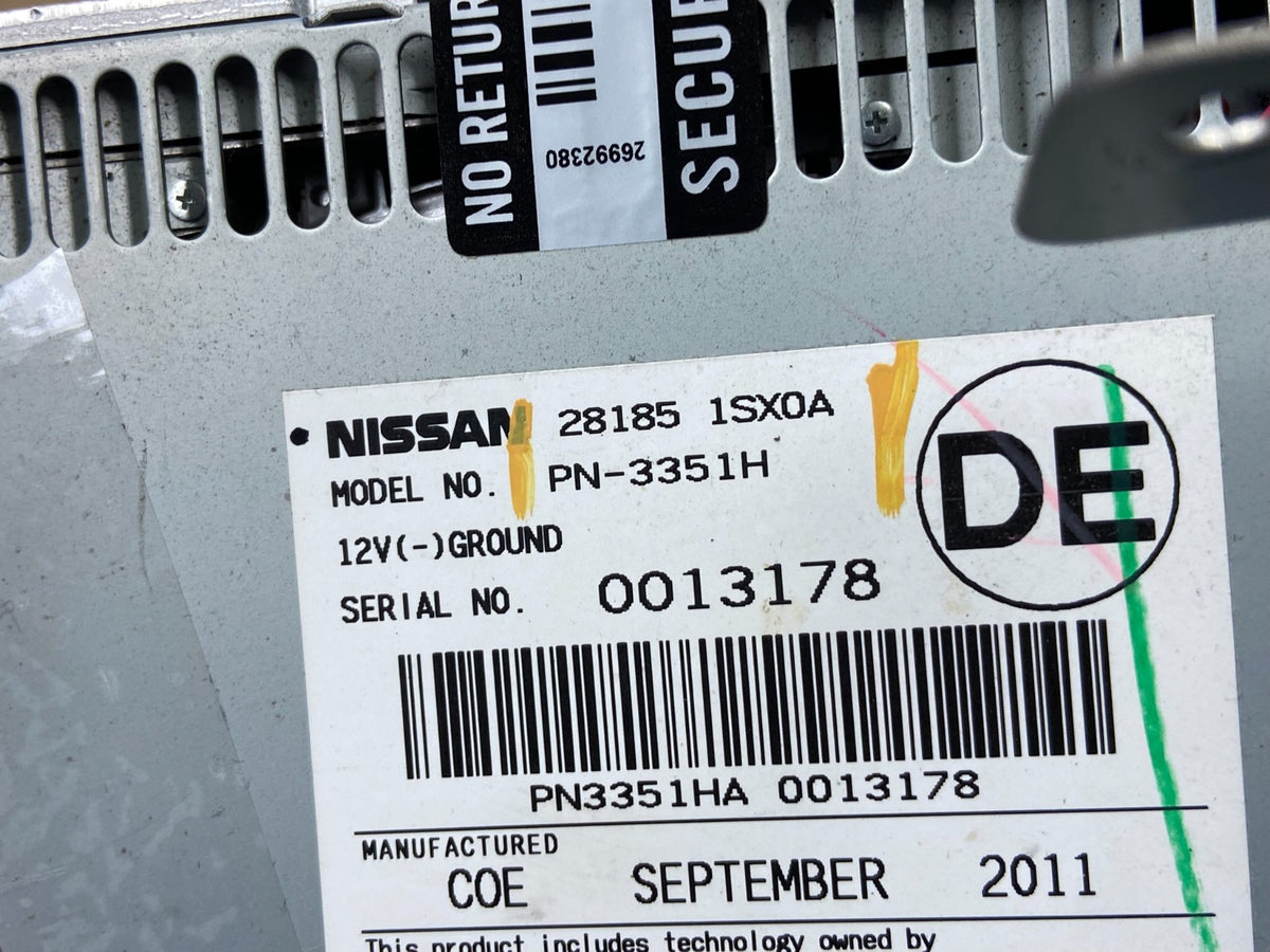 2011 - 2014 Nissan Murano AM FM Radio CD Player Panel AH3622 DG5