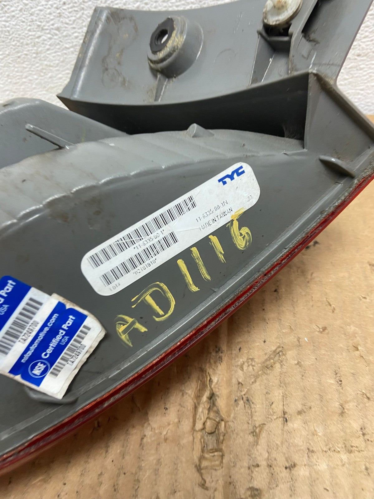 2008 to 2015 Nissan Rogue Right Passenger Rh Side Tail Light TYC AD1116 LK6