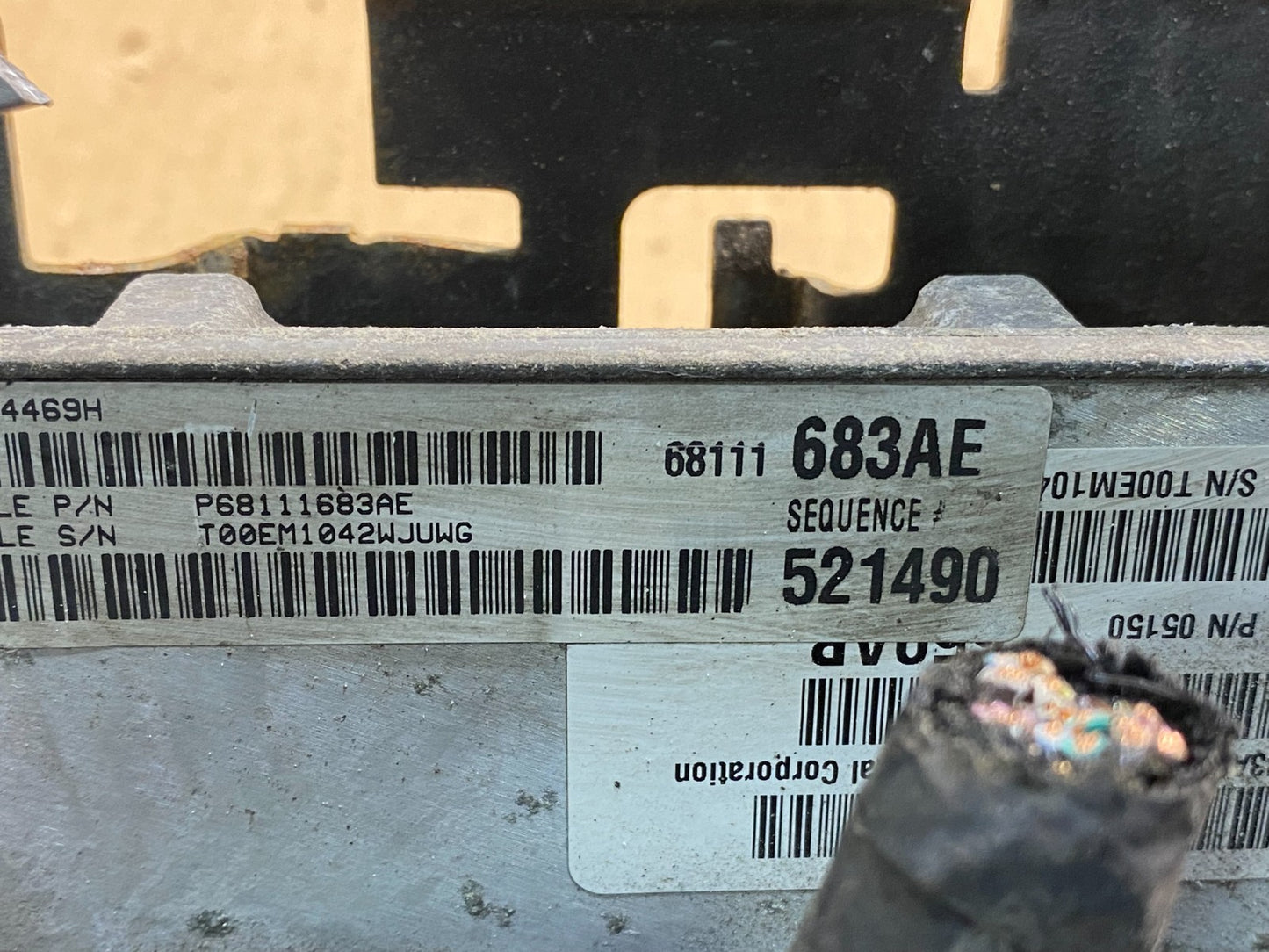 2012 Jeep Grand Cherokee 3.6L Engine Computer ECU ECM p68111683ae AG7492 DG2