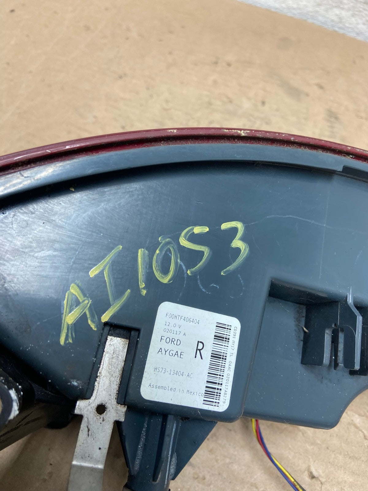 2017 - 2018 Ford Fusion Right Passenger RH Side Tail Light AI1053 LK6