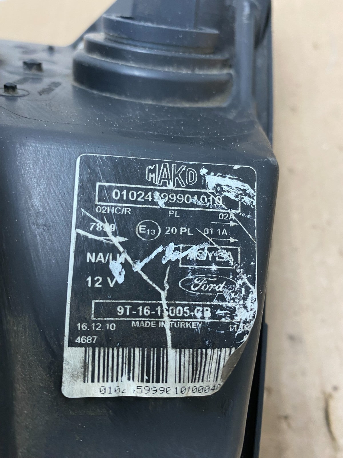 2010 to 2013 Ford Transit Connect Left Driver Side Headlight AE6512 DW10
