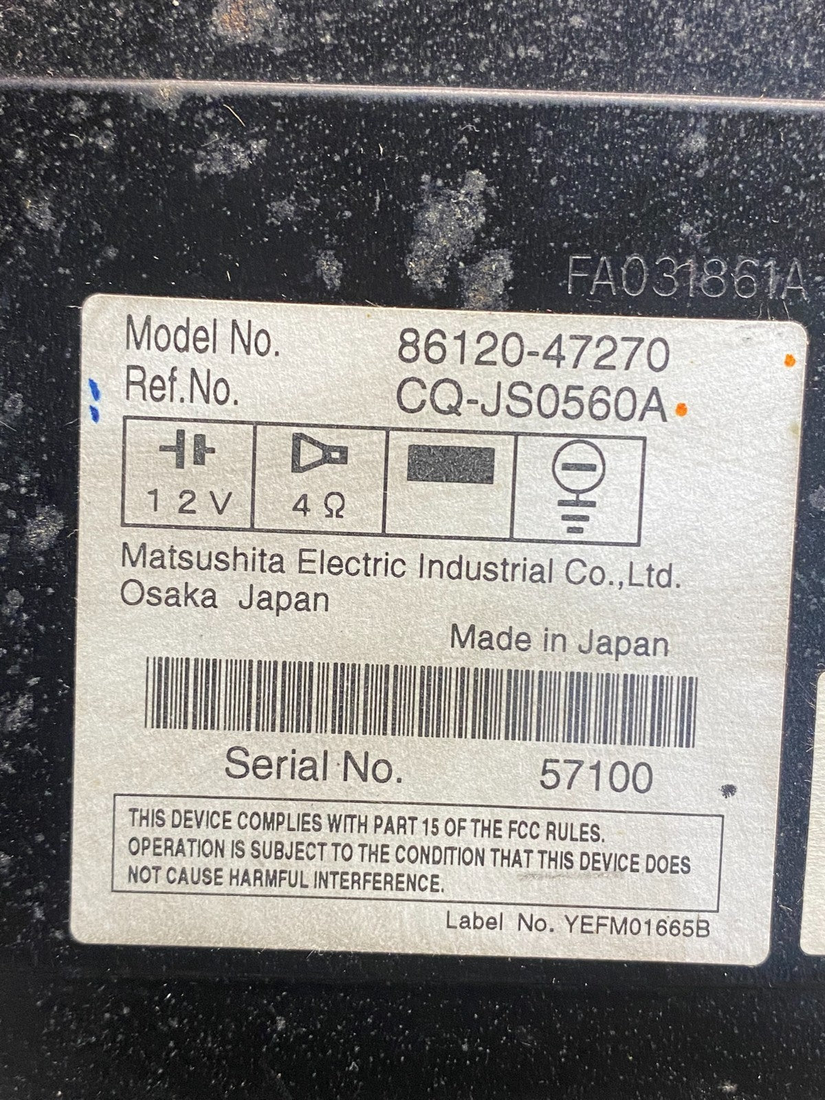 2006 to 2009 Toyota Prius Radio AM/FM CD Player af7847 DG6