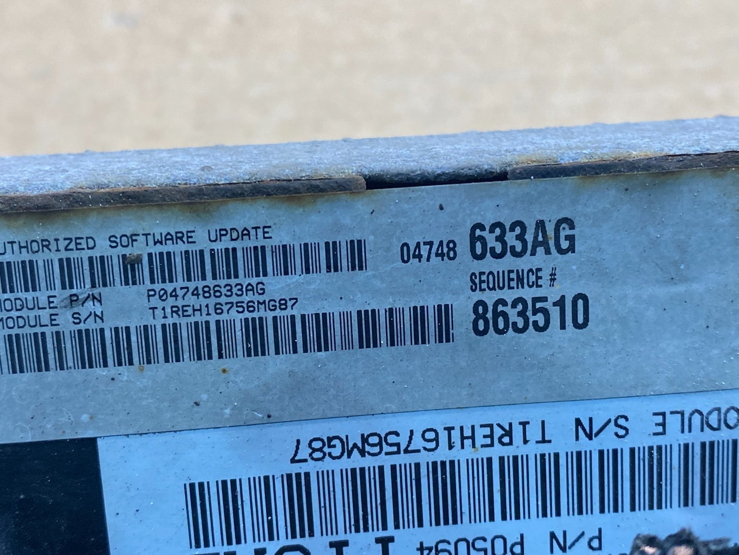 2005 Chrysler Caravan 3.3L Engine Control Unit ECU P04748533AG af7750 DG2