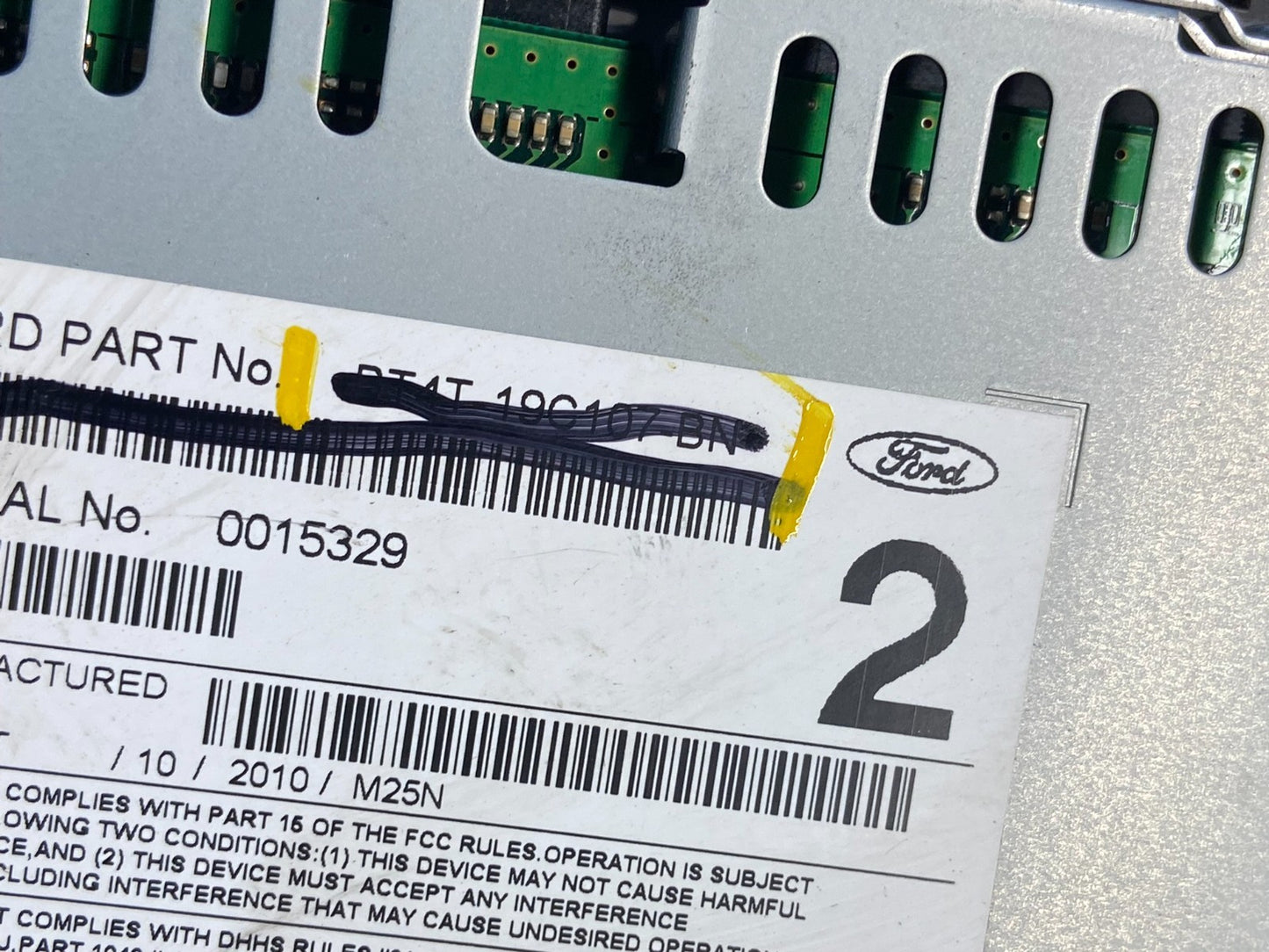 2011 Ford Edge Radio Cd Mechanism Disc MP3 Receiver Oem t1985 DG5