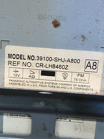 2005 to 2010 Honda Odyssey Am Fm Cd Player Radio Receiver AF9411 DW6