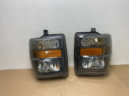 2008 to 2010 Ford F250 Super Duty Left+Right Side Headlights AG6791 DW0