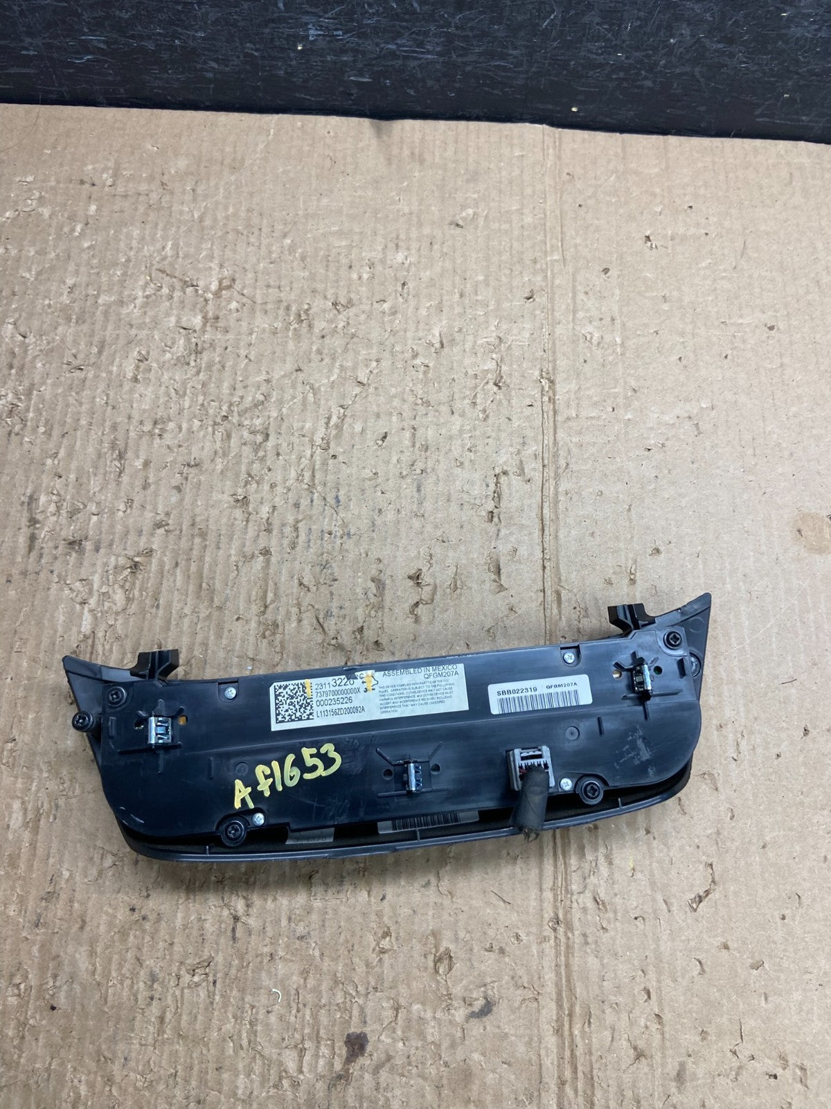 2014 to 2017 Chevrolet Impala Center Climate Control A/C Heater AF1653 DG3