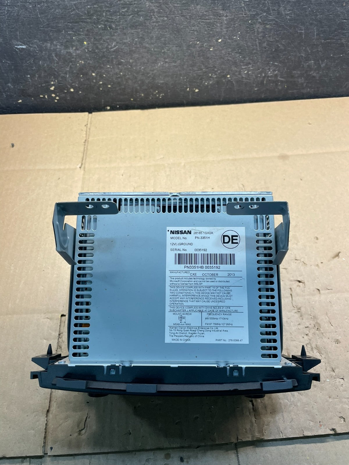 2011 - 2014 Nissan Murano AM FM Radio CD  Player Panel Oem W1312 DG4