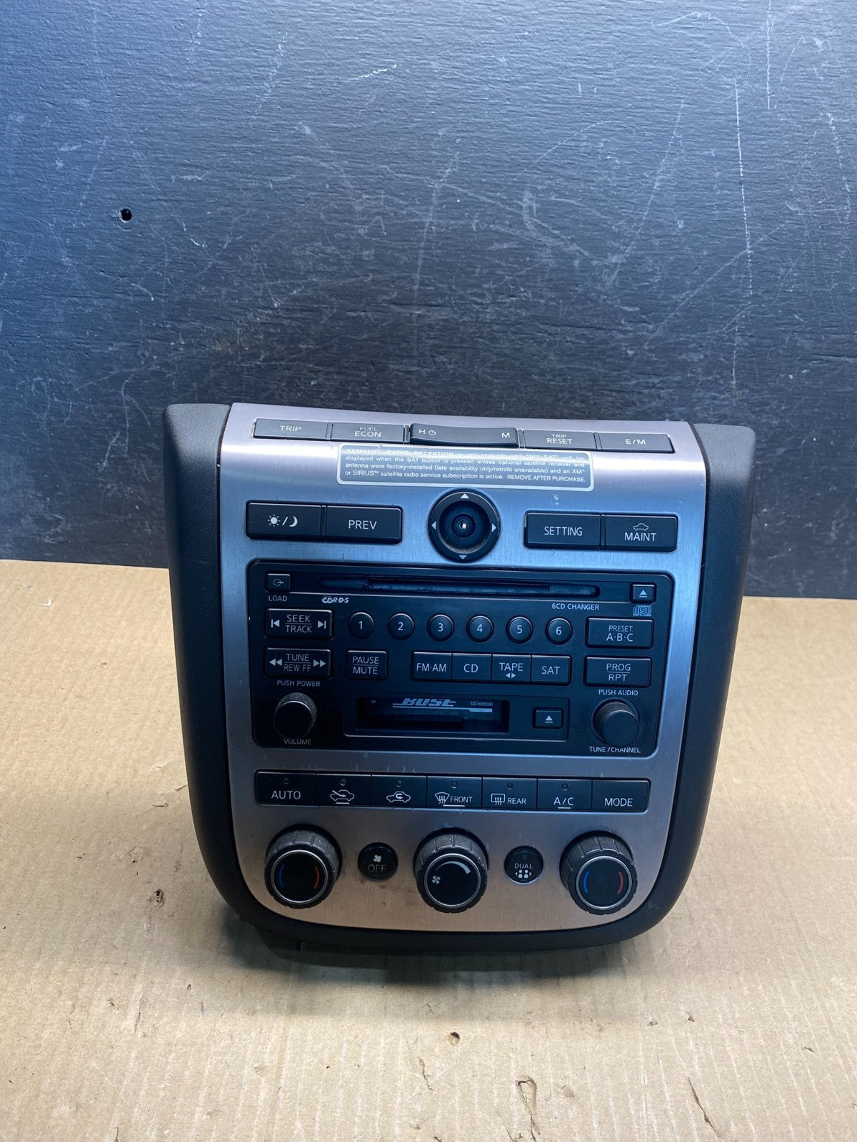 2003-2005 Nissan Murano 6 Disc CD Receiver Cassette Heater Control AH1757 DG0