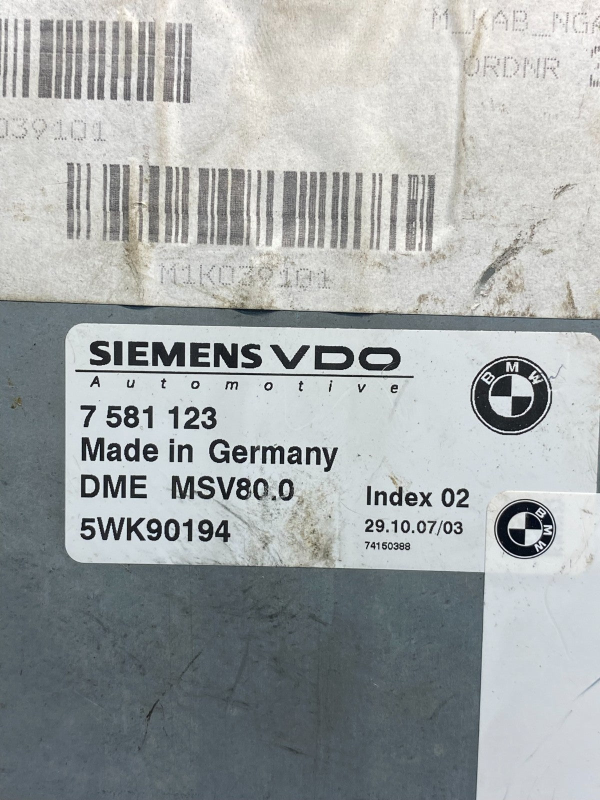 2007 - 2011 BMW 328i 528i E90 ECM ECU Engine Computer 7581123 AH7473 DG2