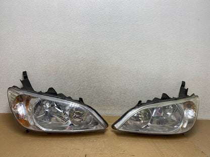 2004 to 2005 Honda Civic Left+Right Set Side Chrome Headlights AG8922 DW0