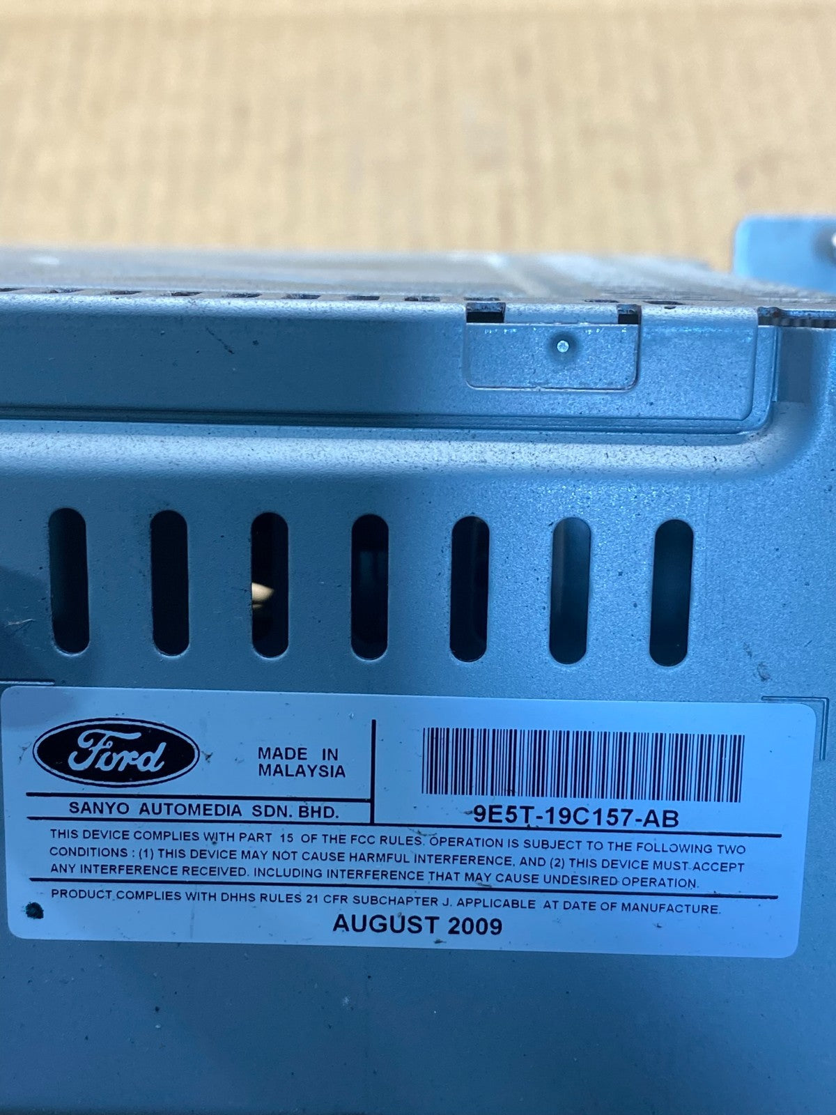 2010 2011 2012 Ford Fusion Radio Cd Receiver Mechanism 9E5T-19C157-AB ag7268 DG6