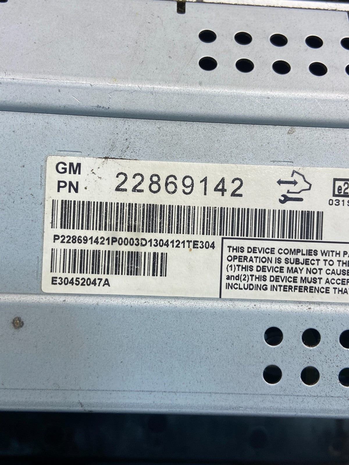 2013 2014 2015 Chevrolet Malibu Display Dash Screen Radio Information AE4522 DG6