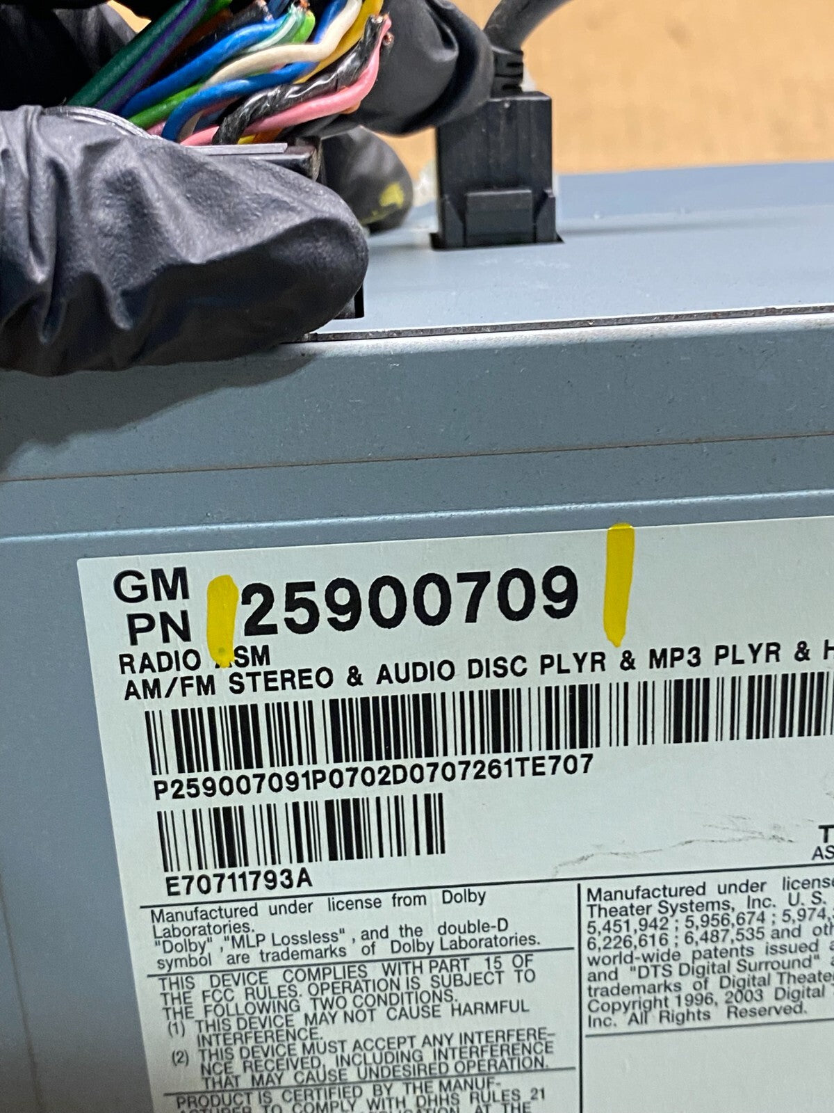 2008-2011 Cadillac CTS Am Fm Cd Player Radio Receiver OEM N2926 DG6