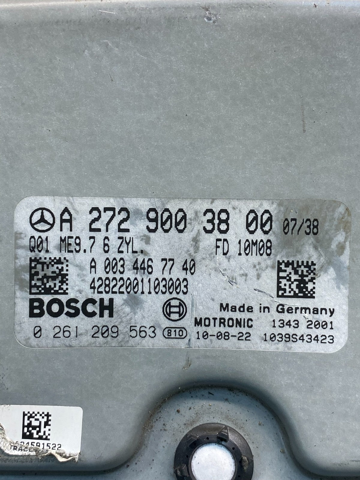 2008 to 2012 Mercedes C300 E350 Engine Computer Module ECM ECU AH1700 DG2